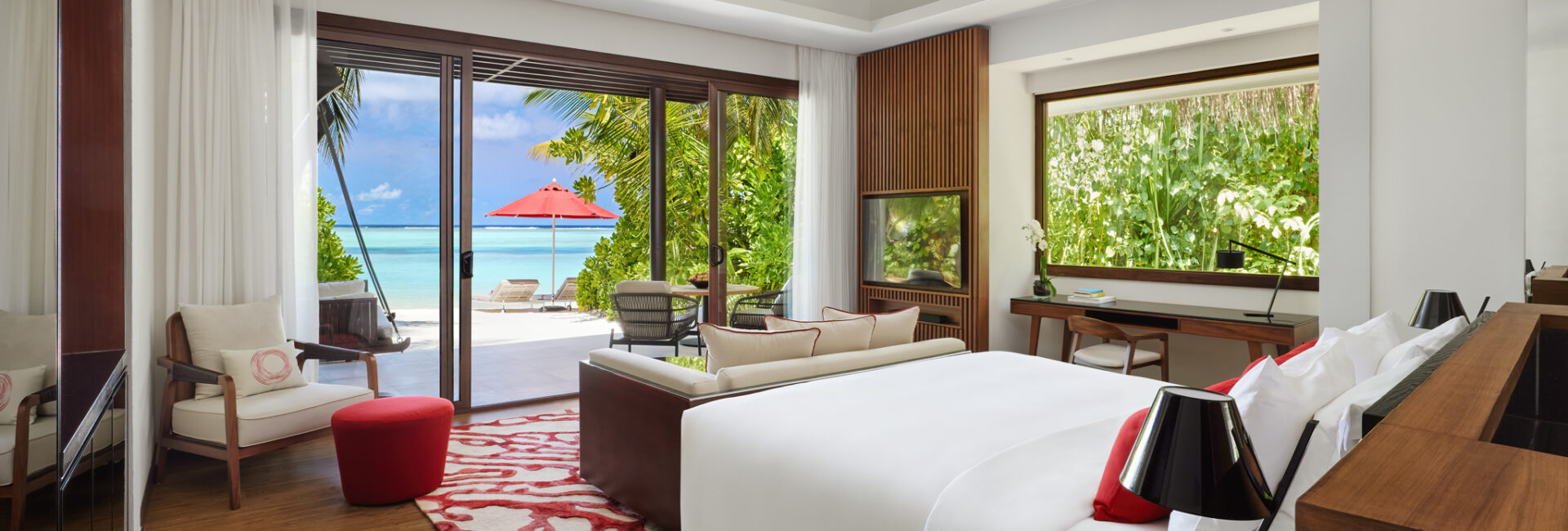 Niyama Private Islands - Deluxe Beach Villa Interior Escape