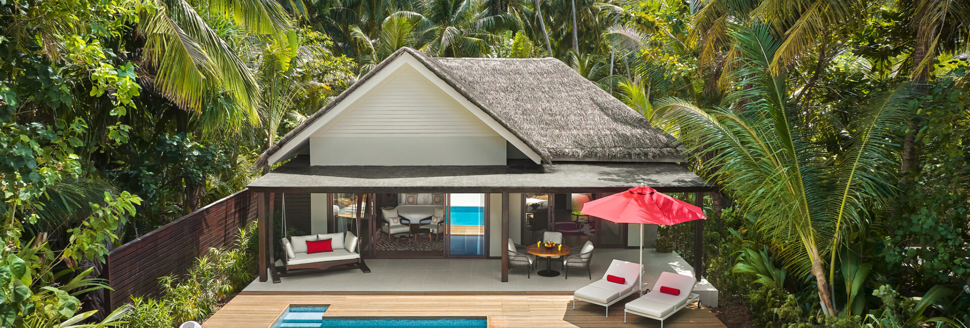 Niyama Private Islands - Deluxe Family Beach Pool Villas Beach Front - Aerial