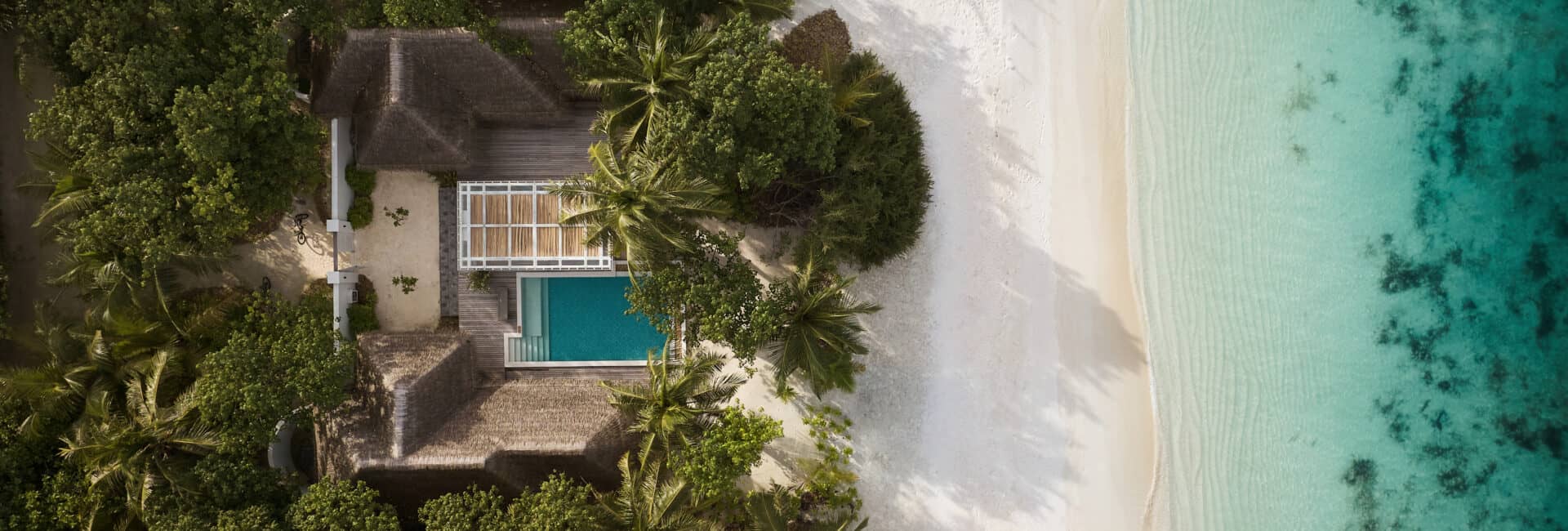 Six Senses Kanuhura - Two-bedroom-beach-villa-with-pool-aerial-top