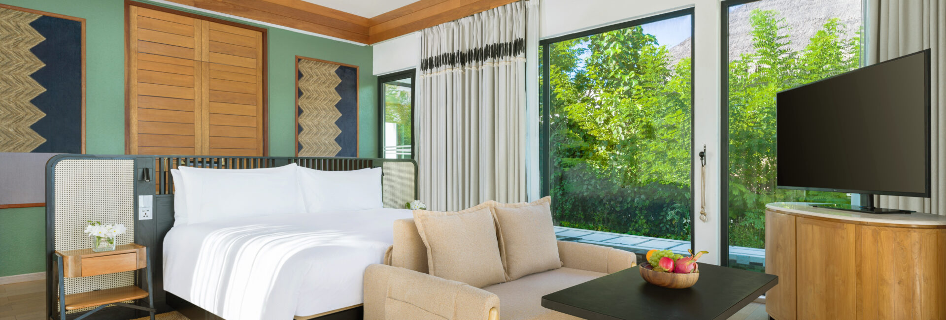 Hilton Amingiri-One-Bedroom Family Beach Pool Villa Bedroom with Sofa Bed